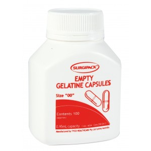 SurgiPack® Gelatine Capsules '00'_ Pack of 100 (6034)