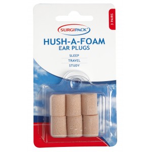 SurgiPack® Hush-A-Foam Ear Plugs (3pr)_BONUS TRAY (6946)