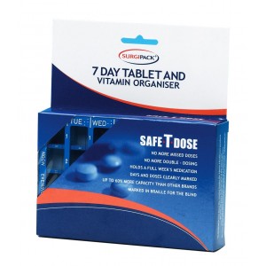 SurgiPack® Safe-T-Dose 7 Day Tablet & Vitamin Organiser (6077)