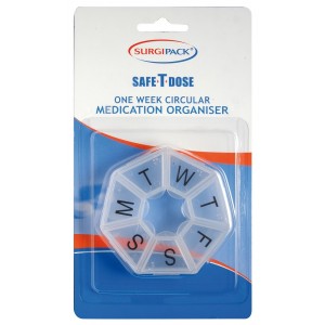 SurgiPack® Safe-T-Dose One Week Circular Medication Orgainser (6067)