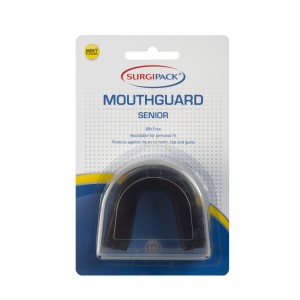 SurgiPack® Senior Black Mouthguard_Mint (6412)